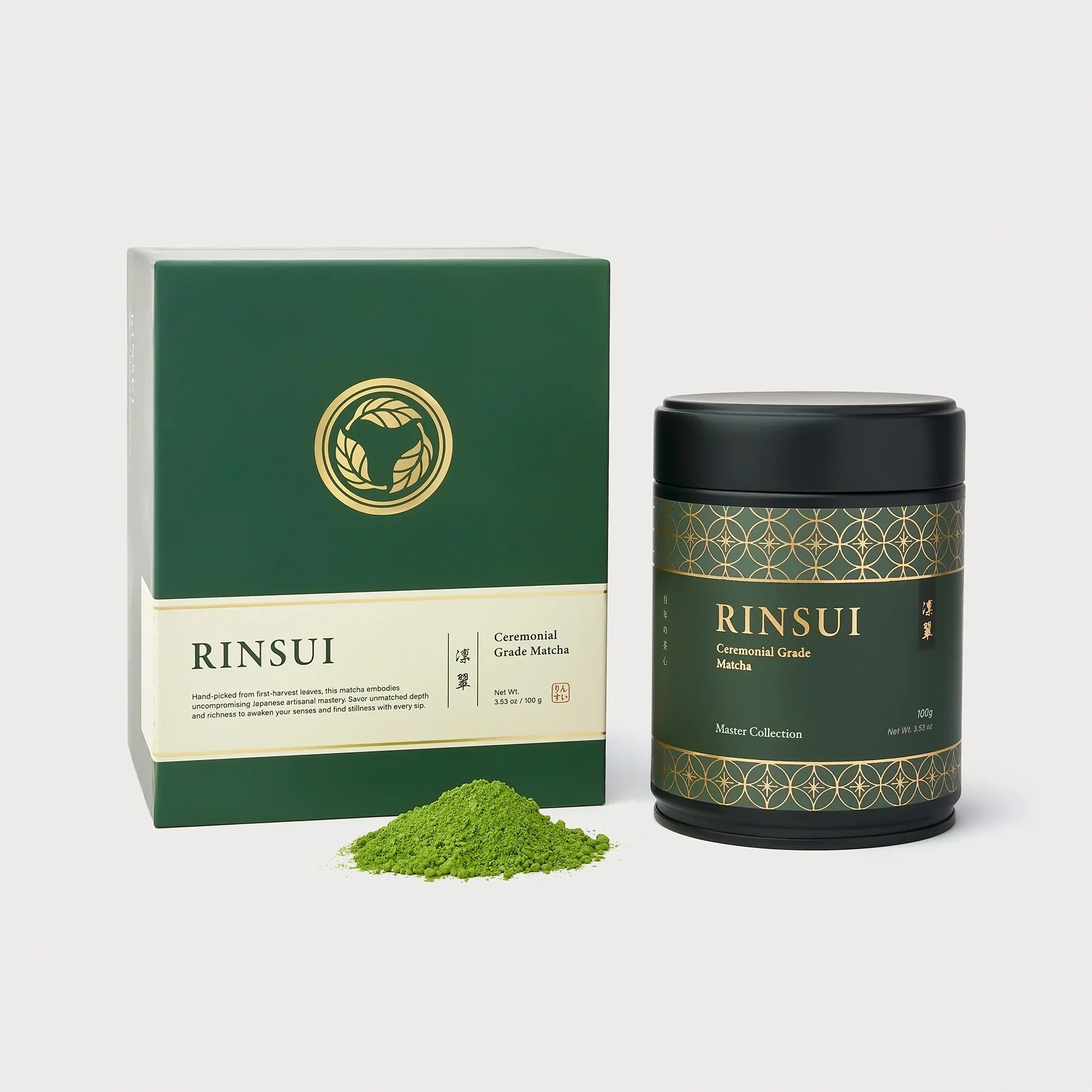 Master Collection single-origin matcha from Kagoshima with smooth velvet texture and earthy aroma